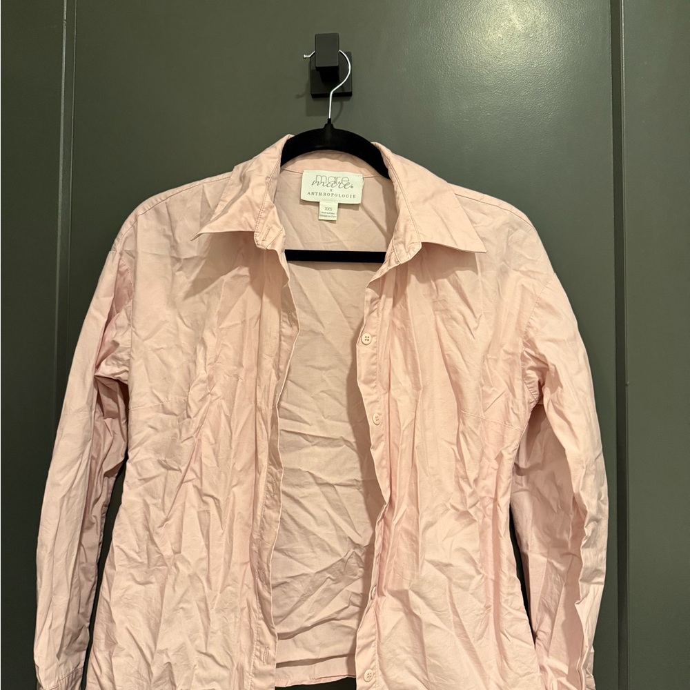 Pale Pink Button-Down Shirt
